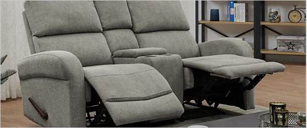 Reclining loveseat with ottoman