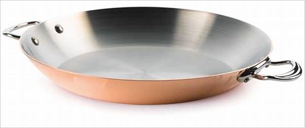 Stainless steel paella pan for durability