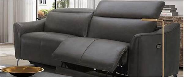 Stylish leather recliner couch