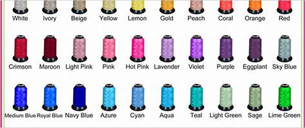 Thread color choices for sewing machines