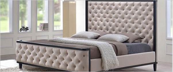 king-size tufted bed